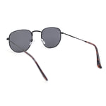 Polarized Mens Retro Hipster Thin Metal Rim Rectangle Sunglasses