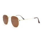 Polarized Mens Retro Hipster Thin Metal Rim Rectangle Sunglasses