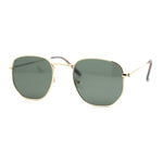 Polarized Mens Retro Hipster Thin Metal Rim Rectangle Sunglasses