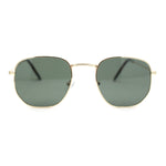 Polarized Mens Retro Hipster Thin Metal Rim Rectangle Sunglasses