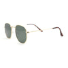 Polarized Mens Retro Hipster Thin Metal Rim Rectangle Sunglasses