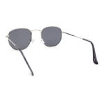 Polarized Mens Retro Hipster Thin Metal Rim Rectangle Sunglasses