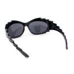 Runway Thorny Beveled Wrap Around Plastic Sport Sunglasses