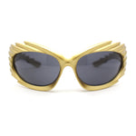 Runway Thorny Beveled Wrap Around Plastic Sport Sunglasses