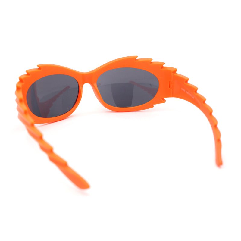Runway Thorny Beveled Wrap Around Plastic Sport Sunglasses