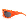 Runway Thorny Beveled Wrap Around Plastic Sport Sunglasses