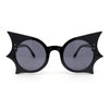 Womens Exaggerated Bat Wing Shape Round Circle Lens Sunglasses