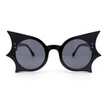 Womens Exaggerated Bat Wing Shape Round Circle Lens Sunglasses