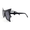 Womens Exaggerated Bat Wing Shape Round Circle Lens Sunglasses