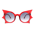 Womens Exaggerated Bat Wing Shape Round Circle Lens Sunglasses