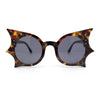 Womens Exaggerated Bat Wing Shape Round Circle Lens Sunglasses