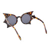 Womens Exaggerated Bat Wing Shape Round Circle Lens Sunglasses