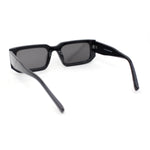 Womens Square Rectangle Mod Plastic Minimal Sunglasses