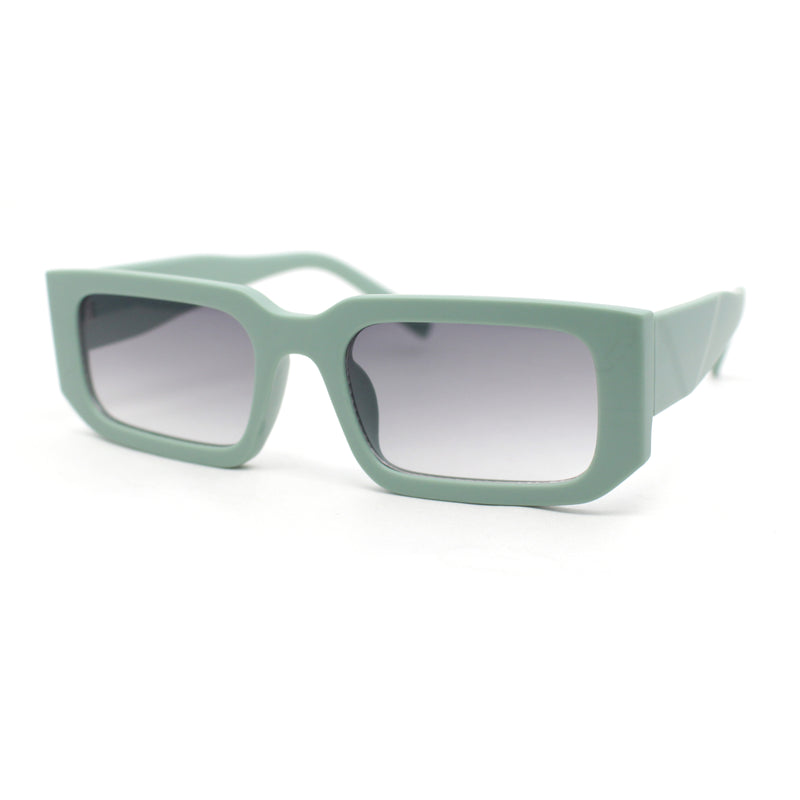 Womens Square Rectangle Mod Plastic Minimal Sunglasses