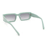 Womens Square Rectangle Mod Plastic Minimal Sunglasses