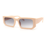 Womens Square Rectangle Mod Plastic Minimal Sunglasses