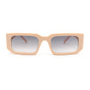 Womens Square Rectangle Mod Plastic Minimal Sunglasses