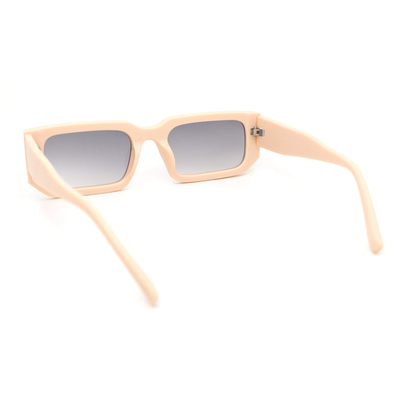 Womens Square Rectangle Mod Plastic Minimal Sunglasses