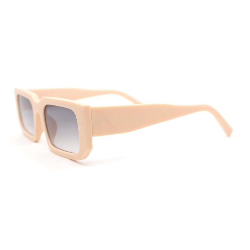 Womens Square Rectangle Mod Plastic Minimal Sunglasses