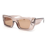 Womens Mod Square Thick Bevel Plastic Cat Eye Sunglasses