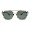 Retro Vintage Style Plastic Flat Top Double Bridge Racer Sunglasses