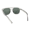 Retro Vintage Style Plastic Flat Top Double Bridge Racer Sunglasses