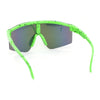 Boys Kids Size 80s Paint Splatter Oversize Rimless Sport Plastic Sunglasses