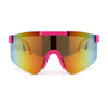 Boys Kids Size 80s Paint Splatter Oversize Rimless Sport Plastic Sunglasses