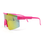 Boys Kids Size 80s Paint Splatter Oversize Rimless Sport Plastic Sunglasses