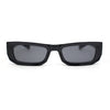 Modish Fashionable Narrow Rectangle 2-tone Plastic Sunglasses