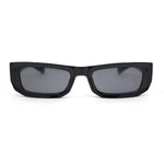 Modish Fashionable Narrow Rectangle 2-tone Plastic Sunglasses