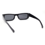 Modish Fashionable Narrow Rectangle 2-tone Plastic Sunglasses