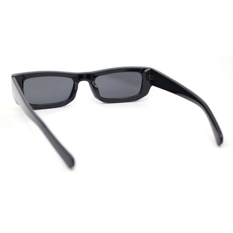 Modish Fashionable Narrow Rectangle 2-tone Plastic Sunglasses