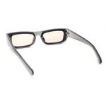 Modish Fashionable Narrow Rectangle 2-tone Plastic Sunglasses