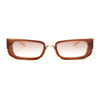 Modish Fashionable Narrow Rectangle 2-tone Plastic Sunglasses