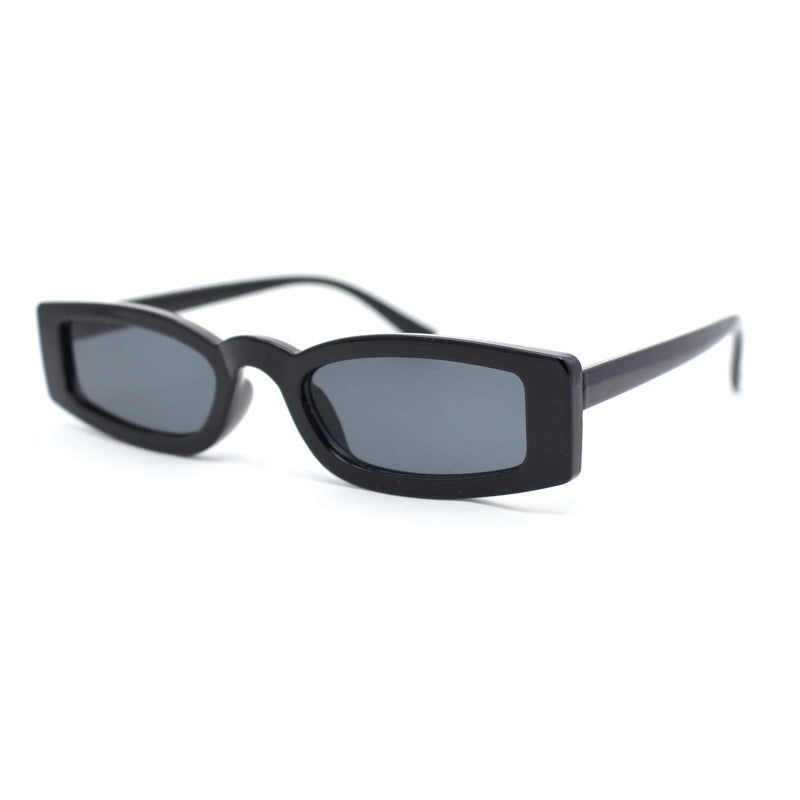 Womens Stylish Modish Narrow Rectangle Plastic Sunglasses