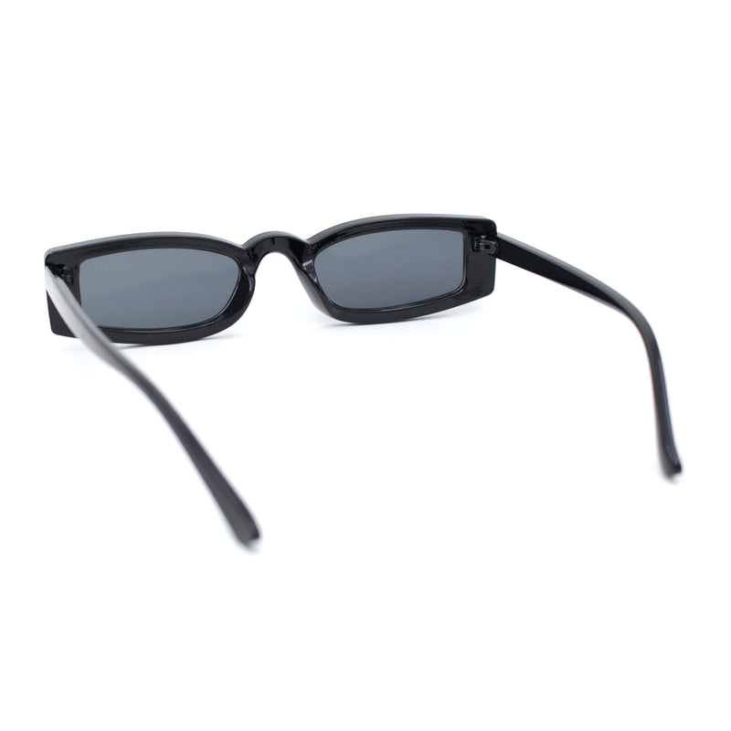 Womens Stylish Modish Narrow Rectangle Plastic Sunglasses