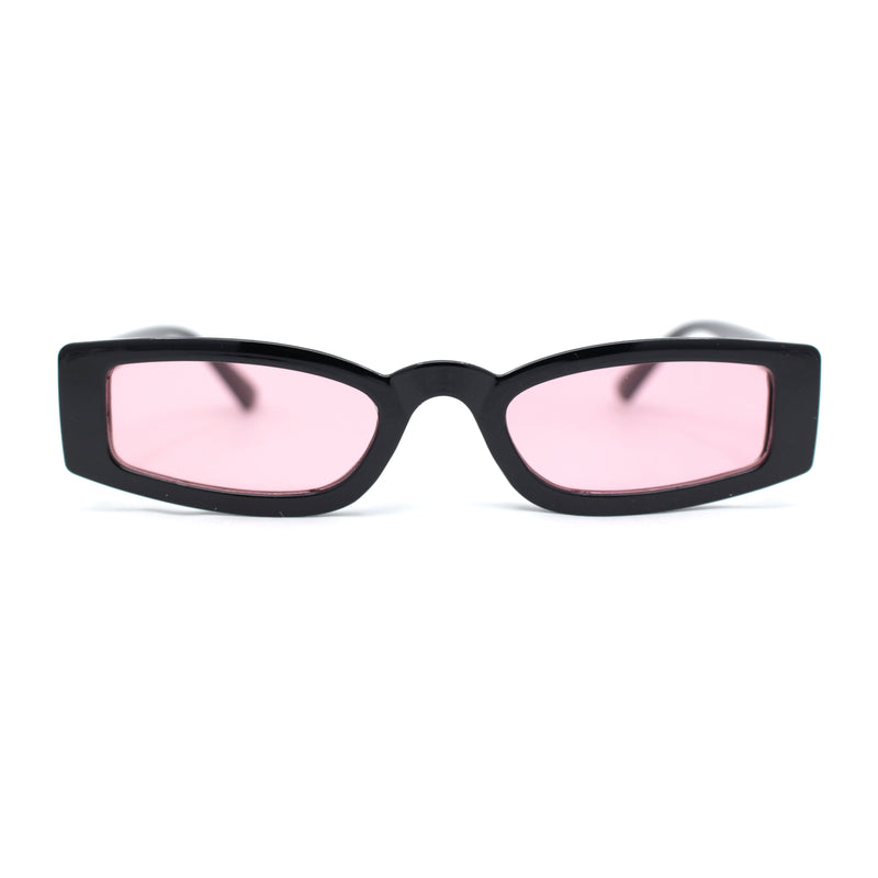 Womens Stylish Modish Narrow Rectangle Plastic Sunglasses