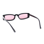 Womens Stylish Modish Narrow Rectangle Plastic Sunglasses