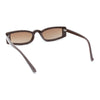 Womens Stylish Modish Narrow Rectangle Plastic Sunglasses