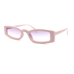 Womens Stylish Modish Narrow Rectangle Plastic Sunglasses