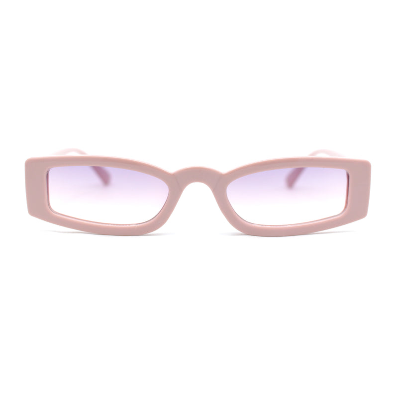 Womens Stylish Modish Narrow Rectangle Plastic Sunglasses