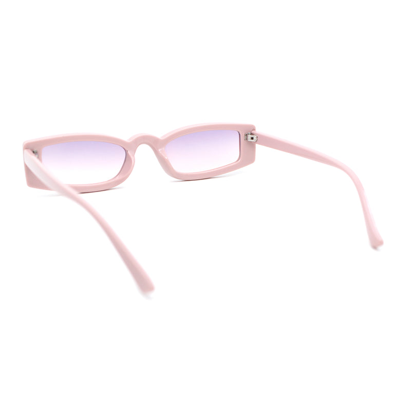 Womens Stylish Modish Narrow Rectangle Plastic Sunglasses