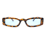 Womens Stylish Modish Narrow Rectangle Plastic Sunglasses