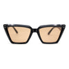 Womens Luxurious Thick Bevel Frame Rectangular Cat Eye Sunglasses