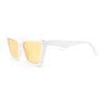 Womens Luxurious Thick Bevel Frame Rectangular Cat Eye Sunglasses