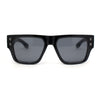 Stylish Squared Flat Top Thick Horn Rim Sunglasses