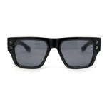 Stylish Squared Flat Top Thick Horn Rim Sunglasses