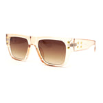 Stylish Squared Flat Top Thick Horn Rim Sunglasses