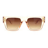 Stylish Squared Flat Top Thick Horn Rim Sunglasses